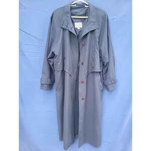 long vintage womens trench coat‎ ms Cambridge size 14 slate blue